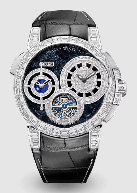 Harry Winston Ocean Tourbillon GMT Worldtimer OCEATG46WW001 Replica Watch